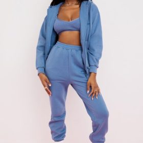 Sky Azure Fleece Back Jogging Trouser - Image 10