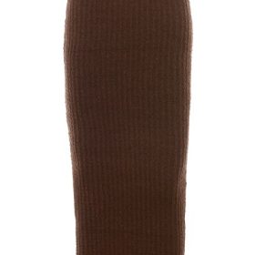 Sloane Chocolate Soft Cotton Boucle Maxi Skirt - Image 2