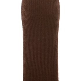 Sloane Chocolate Soft Cotton Boucle Maxi Skirt - Image 4