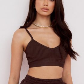 Evie Brown Bandage Bralette - Image 5