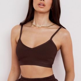 Evie Brown Bandage Bralette - Image 9