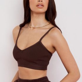 Evie Brown Bandage Bralette - Image 10