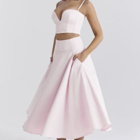 Rita Ballerina Pink A-Line Midi Skirt - Image 5