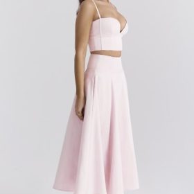 Rita Ballerina Pink A-Line Midi Skirt - Image 10
