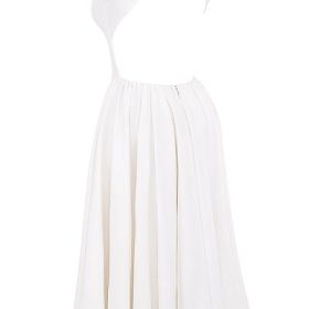 Cindy White Twill Midi Sundress - Image 3