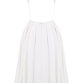Cindy White Twill Midi Sundress - Image 4