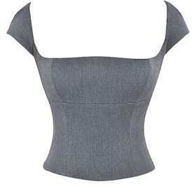 Rowena Grey Lace Back Corset - Image 2