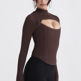 Georgina Cocoa Knitted Corset - Image 7