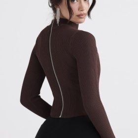Georgina Cocoa Knitted Corset - Image 9