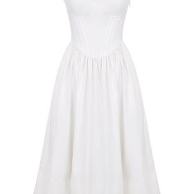 Kelly White Corset Midi Sundress - Image 2