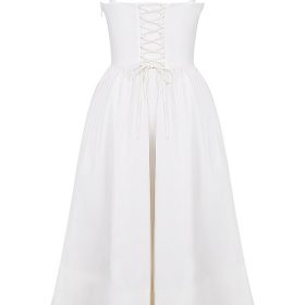 Kelly White Corset Midi Sundress - Image 4