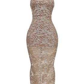 Giada Rose Gold Embroidered Sequinned Gown - Image 2