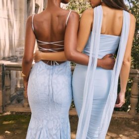 Hallie Bluebell Strapless Corset With Neck Scarf