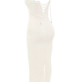 Elinor Cream Tea Frill Lace Midi Dress - Image 3
