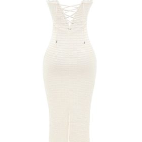 Elinor Cream Tea Frill Lace Midi Dress - Image 4