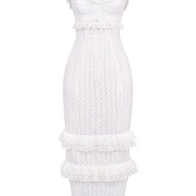 Eve White Broderie Maxi Dress - Image 2
