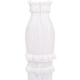 Eve White Broderie Maxi Dress - Image 4