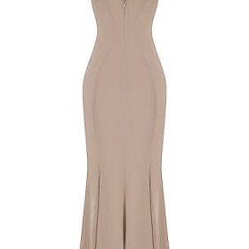 Loren Latte Corset Maxi Dress - Image 4