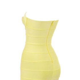 Maliha Buttercup Bandage Halter Mini Dress - Image 3