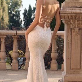 Joan Ivory Lace Up Back Maxi Dress - Image 6