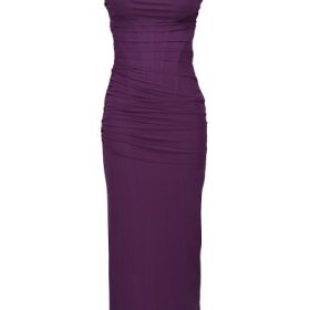 Nalini Grape Mesh Corset Maxi Dress - Image 2