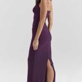 Nalini Grape Mesh Corset Maxi Dress - Image 9