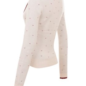 Marla Ivory Cashmere Blend Trimmed Cardigan - Image 3