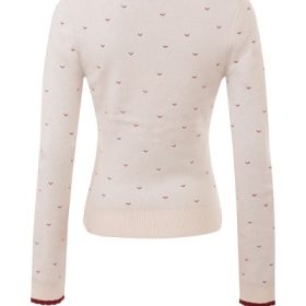 Marla Ivory Cashmere Blend Trimmed Cardigan - Image 4