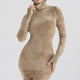 Taya Fawn Chenille Mini Dress - Image 6
