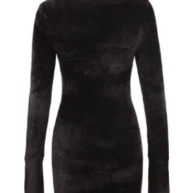 Taya Charcoal Chenille Mini Dress - Image 4
