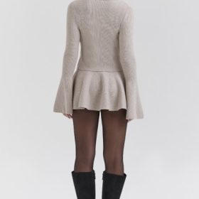 Aster Biscuit Wool Cashmere Long Sleeve Cardigan