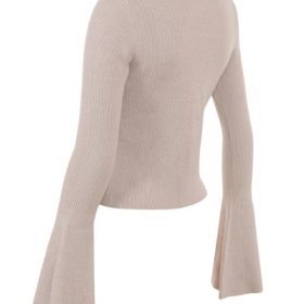 Aster Biscuit Wool Cashmere Long Sleeve Cardigan - Image 3