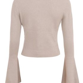 Aster Biscuit Wool Cashmere Long Sleeve Cardigan - Image 4