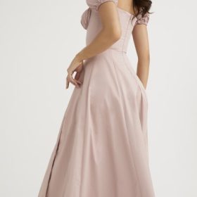 Tallulah Blush Puff Sleeve Midi Dress - Image 13