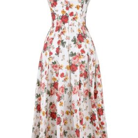 Lolita Italian Rose Print Cotton Corset Sundress - Image 4