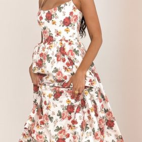 Lolita Italian Rose Print Cotton Corset Sundress - Image 12