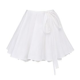 Nahla White Bow Mini Skirt - Image 3