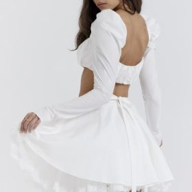 Nahla White Bow Mini Skirt - Image 12
