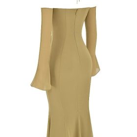 Naomi Olive Halter Midi Dress - Image 3