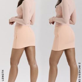 Floria Sorbet Gathered Long Sleeve Top With Bra