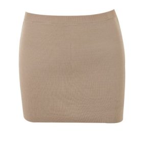 Mariella Taupe Knit Mini Skirt - Image 2