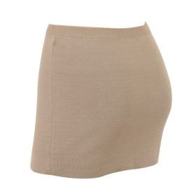 Mariella Taupe Knit Mini Skirt - Image 3