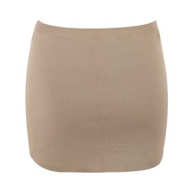 Mariella Taupe Knit Mini Skirt - Image 4