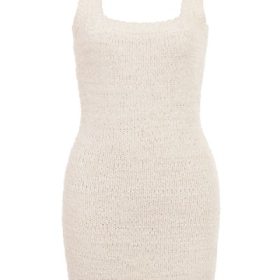Zaira Cream Chenille Knit Mini Dress - Image 2