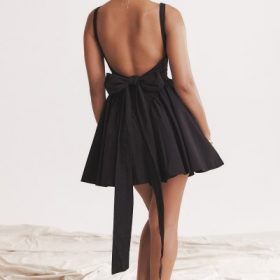 Florianne Black Bow Mini Dress