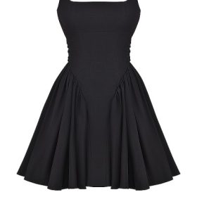 Florianne Black Bow Mini Dress - Image 2