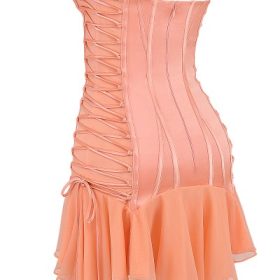 Sirena Sorbet Satin Strapless Mini Dress - Image 3