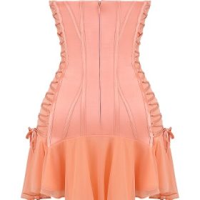 Sirena Sorbet Satin Strapless Mini Dress - Image 4