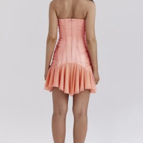 Sirena Sorbet Satin Strapless Mini Dress - Image 10