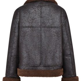 Madden Brown Vegan Shearling Aviator Jacket - Image 4